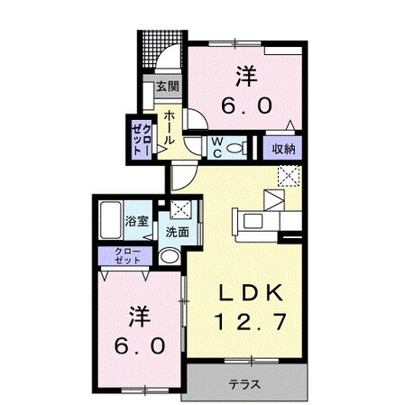 伊勢松本駅 徒歩10分 1階の物件間取画像